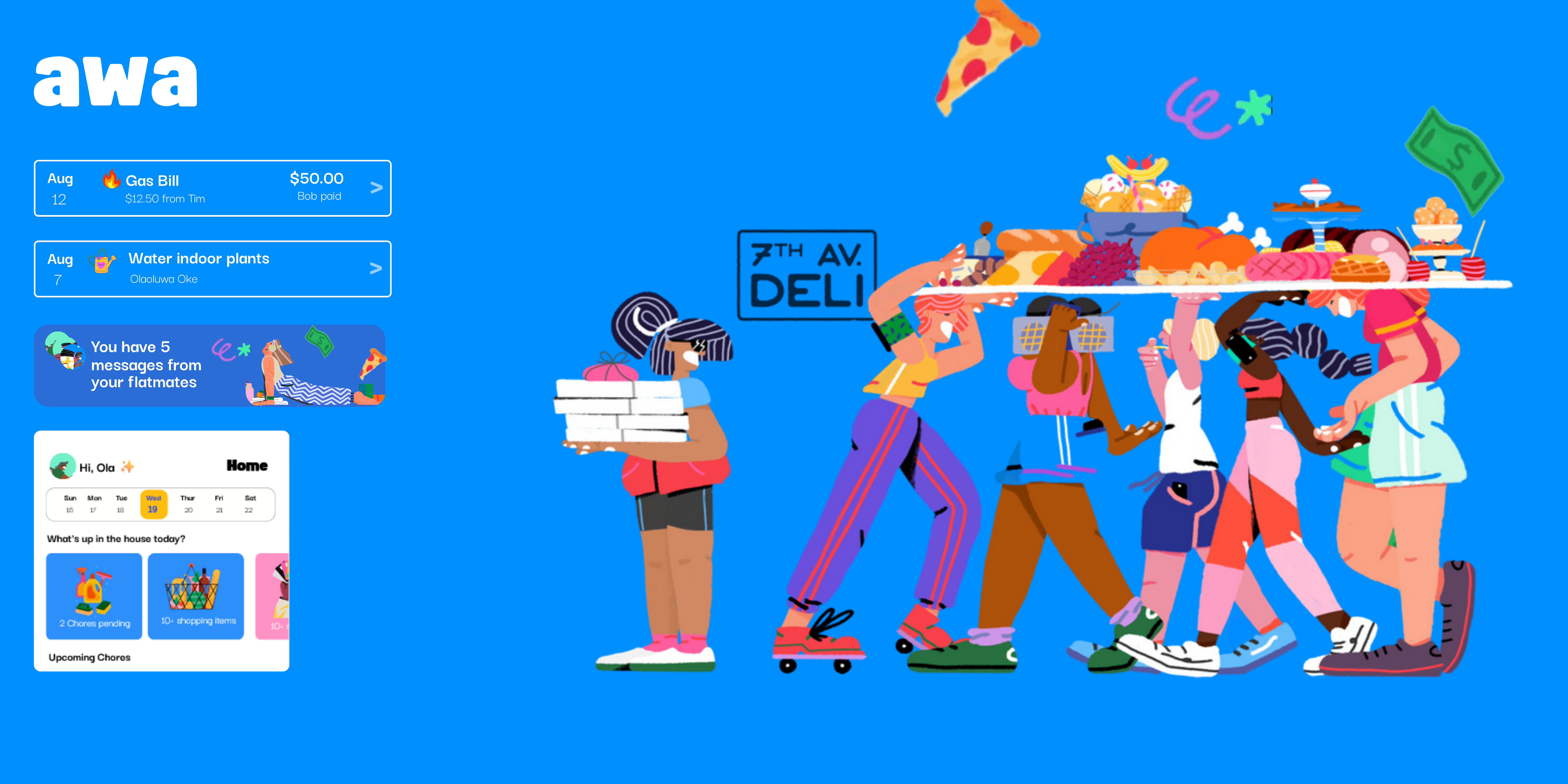 Awa roommates communication app